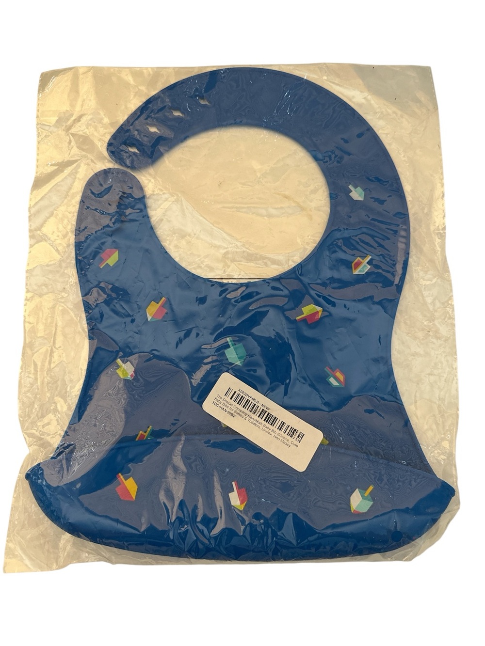 Silicone Baby Bib with Catch Pocket - Blue